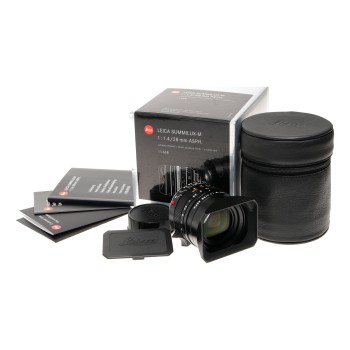 Leica Summilux-M 28mm f/1.4 ASPH Lens Black Anodized Boxed 11668