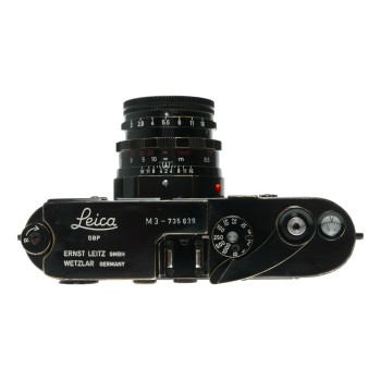 Leica M3 film camera Black re paint Summicron 50mm f2 lens Serviced